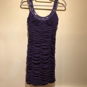 Cache Beaded Mini Dress